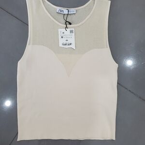 Zara , beige women's blouse